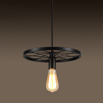 HEIKESZ American Country Creative Personality Industrial Style Chandelier Restaurant Clothing Store Bar Iron Wheel Creative Chandelier american style retro outdoor indoor retro bedroom lamp american-style Industrial wind