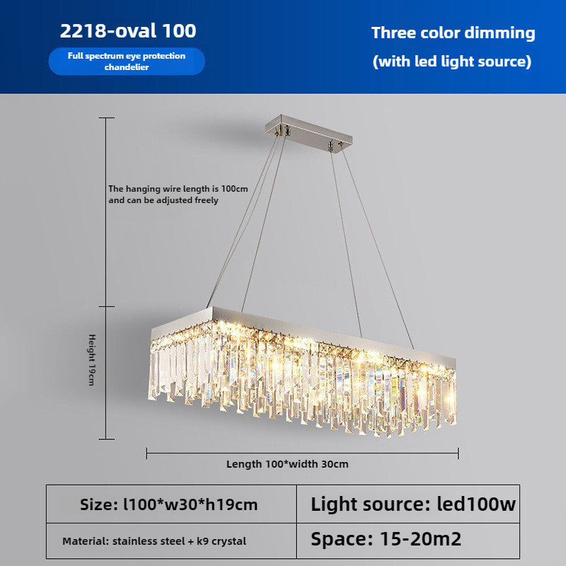 HEIKESZ Luxury high-end atmosphere K9 crystal bedroom lighting Internet celebrity Hong Kong style master bedroom restaurant lighting 2025 new wholesale lighting lamp lighting fixtures for celling lighting