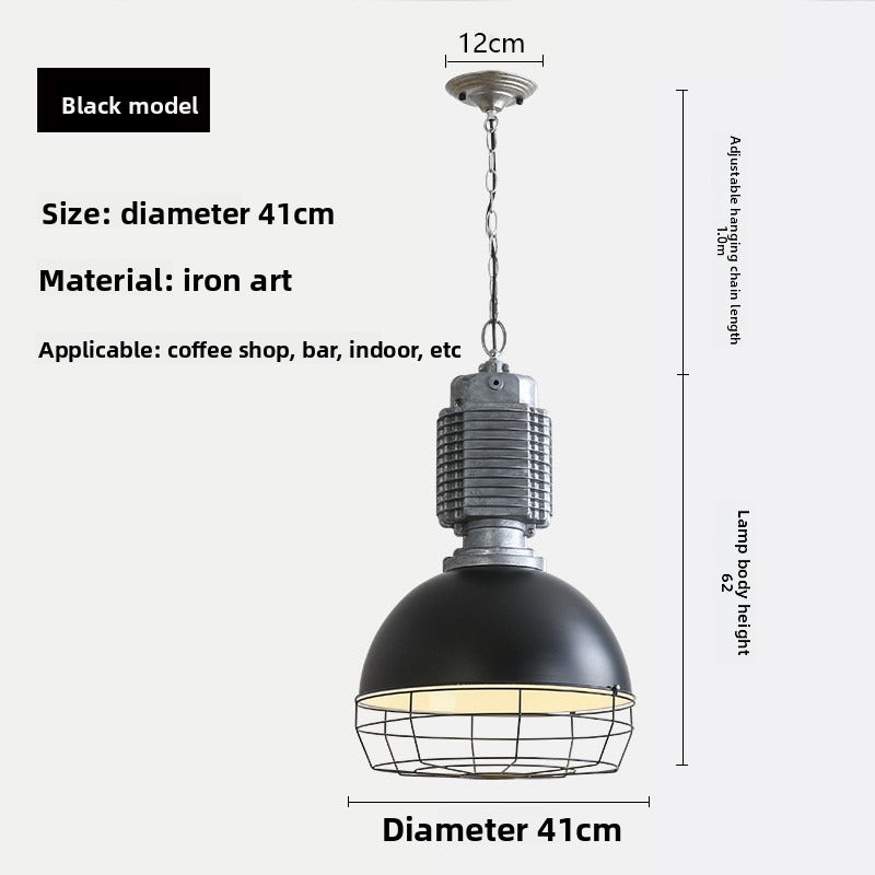 HEIKESZ Vintage Industrial Cast Aluminum Ceiling Light Wholesale Retro Pendant Lamp For Restaurant Bar Living Room Clothing Store Creative Lighting