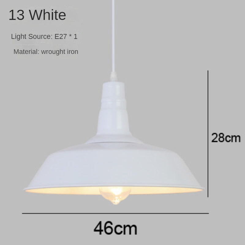 HEIKESZ Chandelier Retro Industrial Style Restaurant Lamps Single Head Zhongshan Creative Simple Office Dining Shop Commercial Lampshade