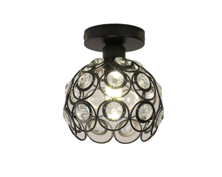 HEIKESZ Creative Unique Crystal Aisle Corridor Light Simple Modern Hallway Entrance Foyer European Balcony Small Ceiling Light american style retro outdoor indoor retro bedroom lamp american-style Industrial wind