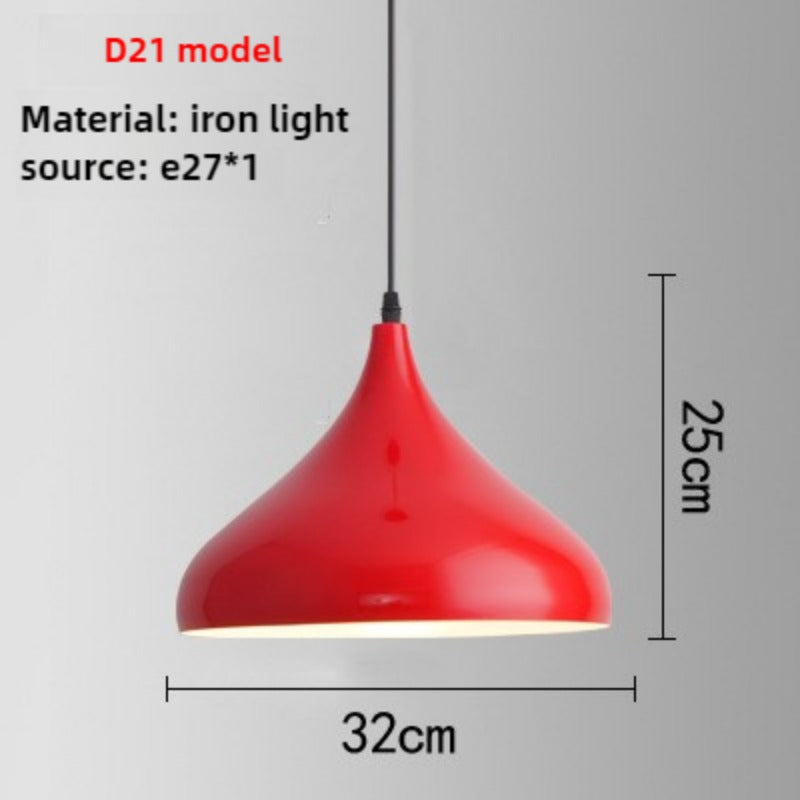 HEIKESZ Red industrial style retro Japanese restaurant hot pot restaurant store shop simple single head lampshade hotel special chandelier