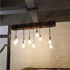 HEIKESZ Retro Boat Wooden Chandelier Industrial Style Creative Restaurant Coffee Shop Bar Lamp Restaurant Dining Table Box Personality Chandelier LED Light for Bedroom Night Aesthetic Room Lamp