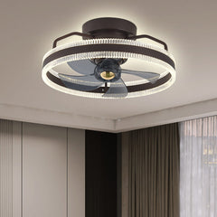 HEIKESZ Electric Fan Chandelier Light Luxury Leafless Ceiling Fan Lamp Modern Minimalist Design for Living Room Bedroom Dining Room Free Shipping