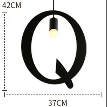 HEIKESZ Retro Personalized Letter Chandelier Wrought Iron Creative Restaurant and Cafe Bar Clothing Store English Letter Assembled Lamp american style retro outdoor indoor retro bedroom lamp american-style Industrial wind