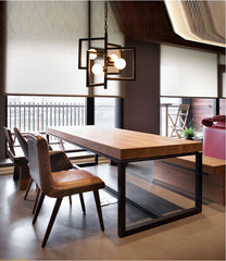 HEIKESZ Korean LOFT Industrial Style Square Tube Chandelier Personalized Dining Room Iron Droplight Creative Living Room Art Chandelier american style retro outdoor indoor retro bedroom lamp american-style Industrial wind