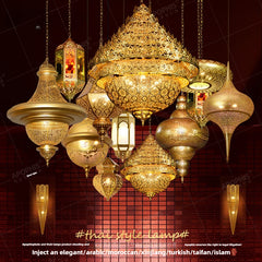 HEIKESZ South East Asia Xinjiang Thai Style Vintage Chandelier Restaurant B & B Thai Club Art Atmosphere LightingChandelier, restaurant light, living room light