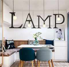 HEIKESZ Retro Personalized Letter Chandelier Wrought Iron Creative Restaurant and Cafe Bar Clothing Store English Letter Assembled Lamp american style retro outdoor indoor retro bedroom lamp american-style Industrial wind
