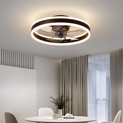 HEIKESZ LED Ceiling Fan Light Nordic Modern Design Invisible Fan Lamp for Bedroom Dining Room Balcony One-year Warranty  Energy Saving
