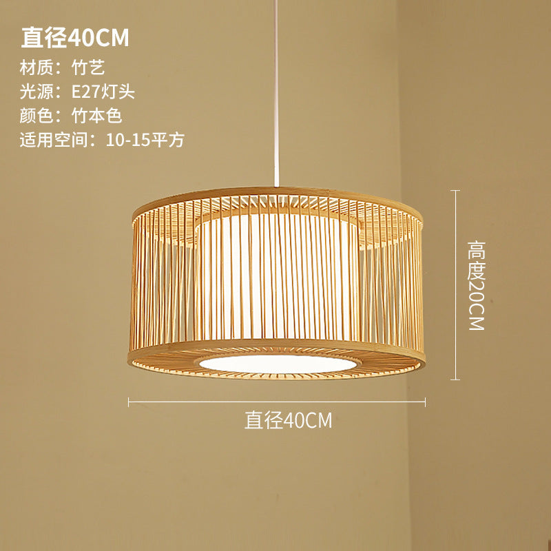 HEIKESZ South East Asia B & B Round Bamboo Japanese Zen Tatami Living Room Bedroom Dining Table Bar Chandelier lamp light fixtures for celling lights