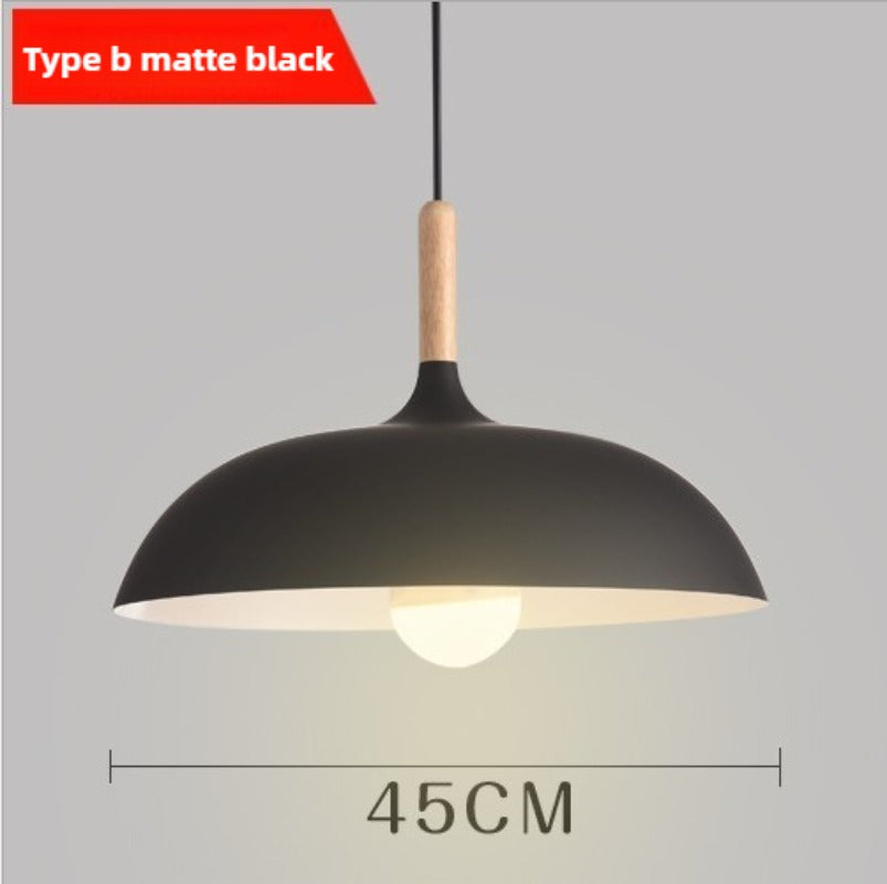 HEIKESZ Food chandelier single head Nordic simple Zhongshan lamps and lanterns Food store commercial retro chandelier Industrial style restaurant small chandelier