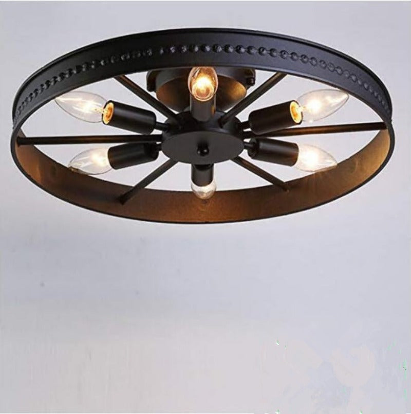 HEIKESZ Industrial Vintage Ceiling Light American Style Iron Pipe Creative Living Room Dining Room Lighting Fixture