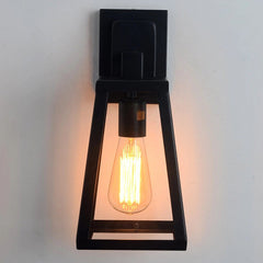 HEIKESZ American Country Retro Restaurant Bar Counter Aisle Wall Lamp Iron Glass Box Decoration Wall Lamp american style retro outdoor indoor retro bedroom lamp american-style Industrial wind
