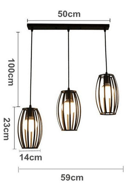 HEIKESZ Nordic Simple Chandelier Restaurant Coffee Shop Creative Wrought Iron Small Droplight Bar Snack Milk Tea Shop Single Head Special Offer Light LED Light for Bedroom Night Aesthetic Room Lamp