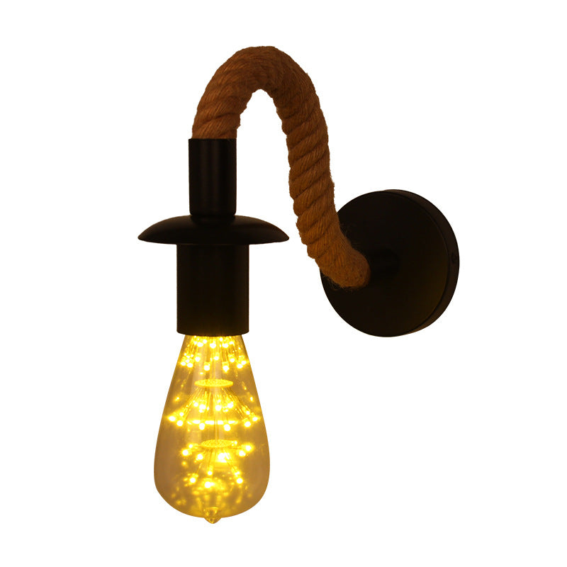 HEIKESZ Retro rope LED indoor and outdoor wall lights indoor villa courtyard lights community terrace lights exterior wall wall lights