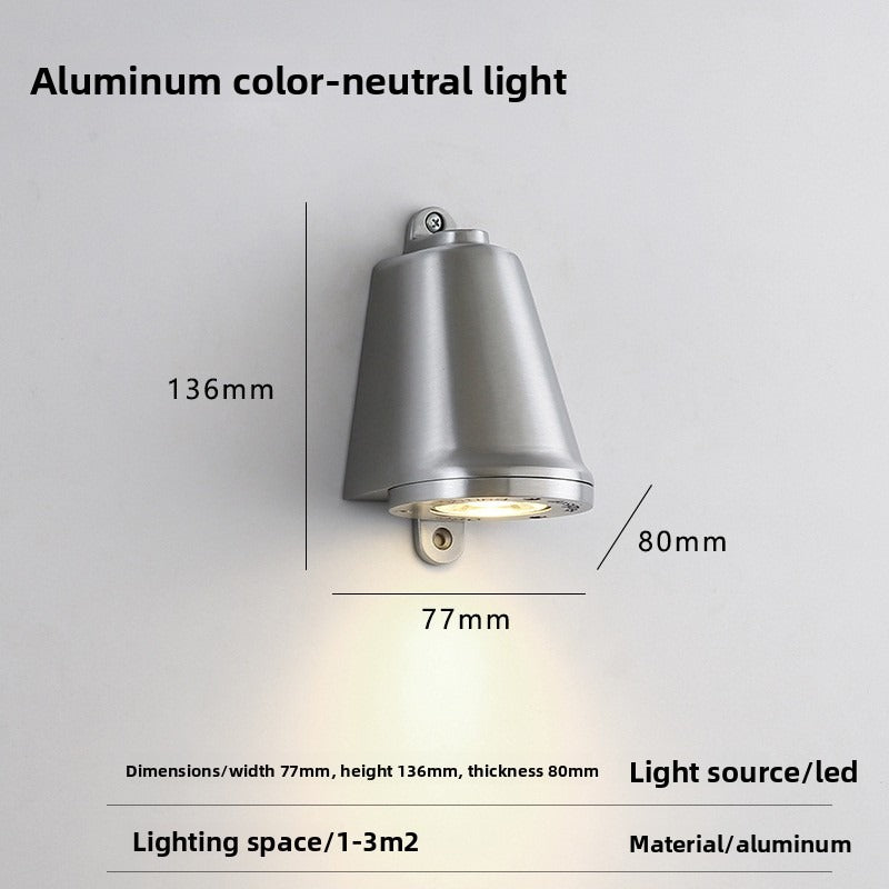 HEIKESZ Waterproof Vintage Industrial Wall Light Outdoor No Drill Charging Spotlight for Corridor Restaurant Signage