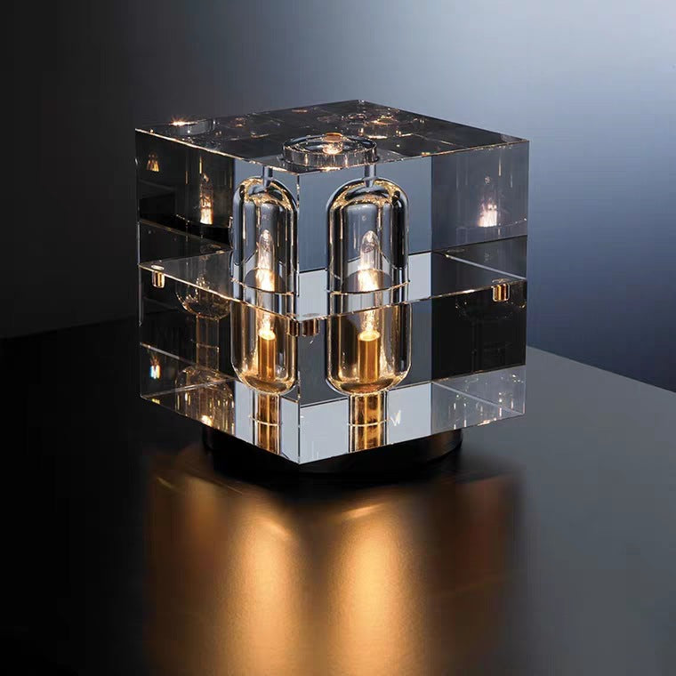 HEIKESZ Nordic Crystal Table Lamp Luxury Modern Design for Living Room Bedroom Study Creative Simple Personality Lighting