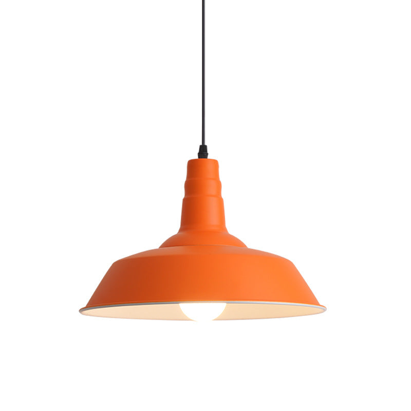 HEIKESZ Industrial Style Simple Orange Creative Personalized Art Catering Restaurant Commercial Orange Single-Head Suspension Wire Dining Chandelier
