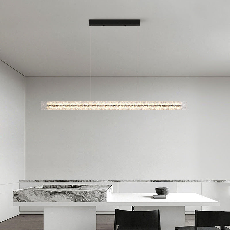 HEIKESZ Italian light luxury restaurant chandelier high-end modern minimalist island bar counter long simple designer one-word restaurant lamp light fixtures for celling light