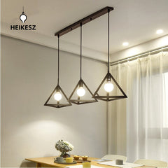 HEIKESZ Nordic Simple Chandelier Restaurant Coffee Shop Creative Wrought Iron Small Droplight Bar Snack Milk Tea Shop Single Head Special Offer Light LED Light for Bedroom Night Aesthetic Room Lamp