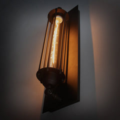 HEIKESZ European-Style Creative Aisle Long Di Wall Lamp American Retro Industrial Style Bedside Rectangular Bedroom Wall Lamp american style retro outdoor indoor retro bedroom lamp american-style Industrial wind