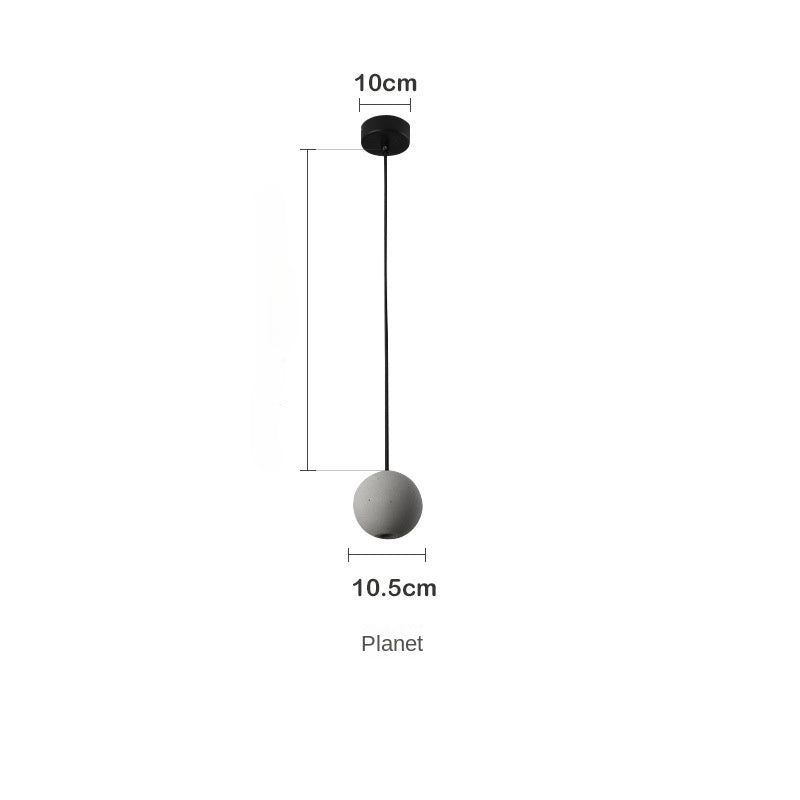 HEIKESZ Creative Moon Cement Pendant Lamp Industrial Style Retro Lighting for Living Room Bedroom Cafe Bar Restaurant Ceiling Lights