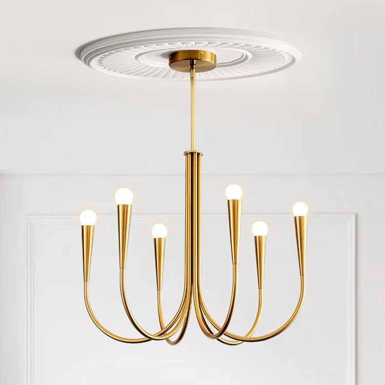 HEIKESZ Nordic Antique Chandelier Luxury French Style Retro Bedroom Candle Dining Room Designer Light