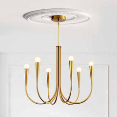 HEIKESZ Nordic Antique Chandelier Luxury French Style Retro Bedroom Candle Dining Room Designer Light
