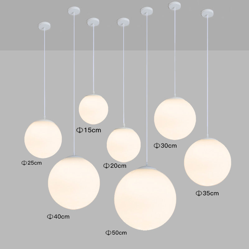 HEIKESZ Simple modern restaurant ball chandelier single head round bar clothing store staircase aisle shopping mall large ball lamp lighting fixtures for celling lights