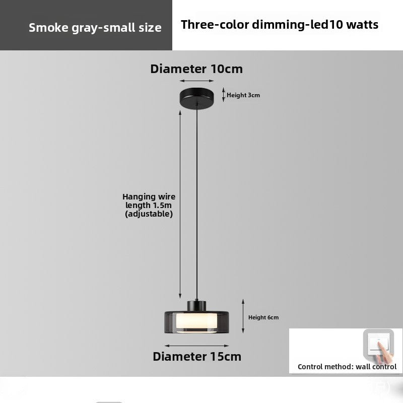 HEIKESZ Italian Minimalist Ceiling Light Modern Nordic Glass Pendant Lamp for Bedroom Dining Room and Bar