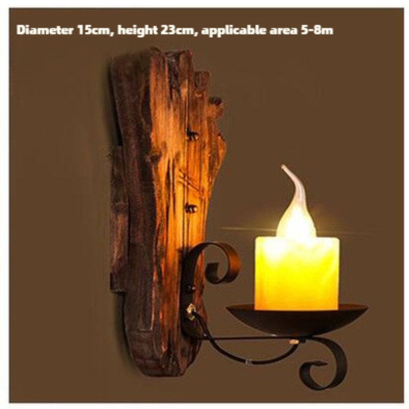 HEIKESZ American retro boat wood wall lamp restaurant store lamp loft industrial style creative bar counter aisle nostalgic lamp