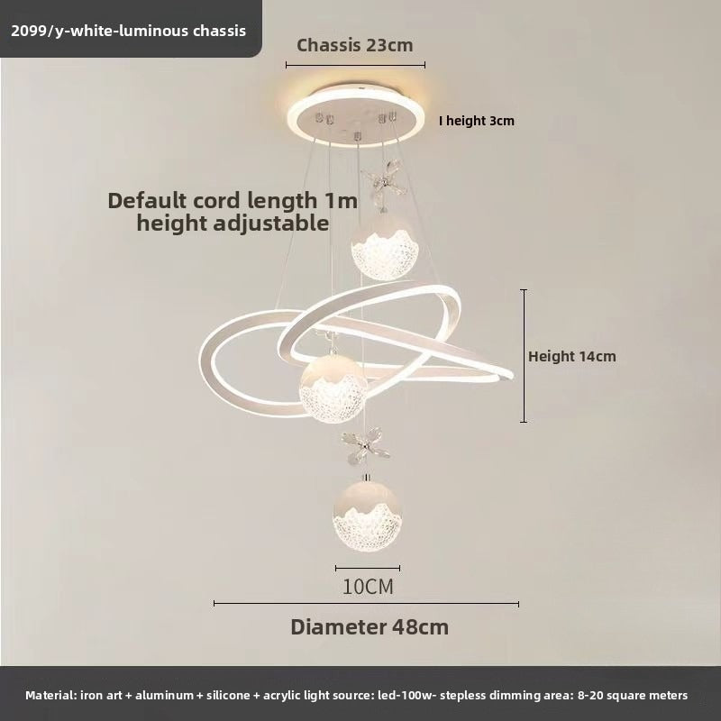 HEIKESZ Modern Creative Luxury Crystal Chandelier LED Ceiling Light for Dining Room Bedroom Living Room Zhongshan Lighting
