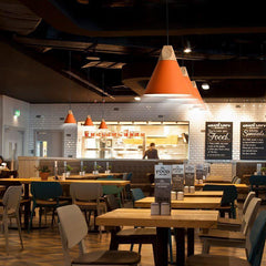 HEIKESZ Nordic industrial wind lamp Internet celebrity creative simple bar restaurant restaurant hot pot shop commercial single head orange chandelier