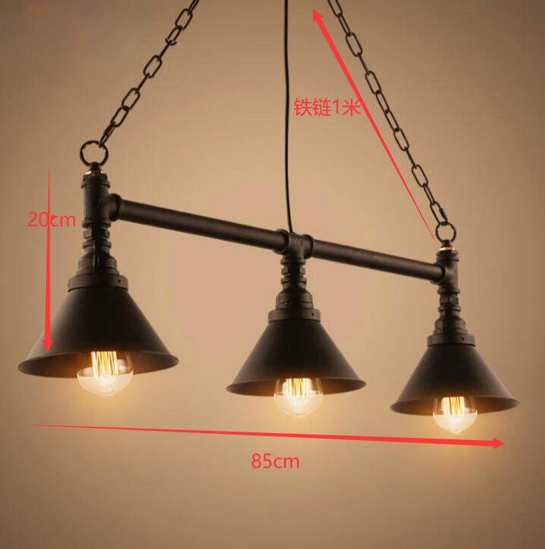HEIKESZ Exclusive for Cross-Border American Retro Water Pipe Pendant Lamp Dining Room/Living Room Coffee Shop Bar Creative Loft Industrial Style Chandelier Led Light for Bedroom Night Aesthetic Room Lamp