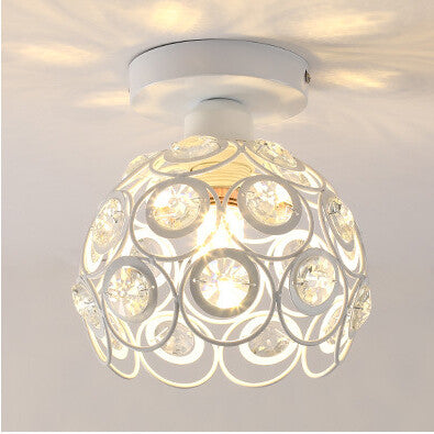 HEIKESZ Creative Unique Crystal Aisle Corridor Light Simple Modern Hallway Entrance Foyer European Balcony Small Ceiling Light american style retro outdoor indoor retro bedroom lamp american-style Industrial wind