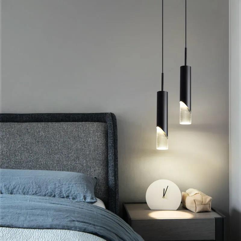 HEIKESZ Luxury Bedroom Chandeliers Modern Simple Design Long Line Single Head Small Ceiling Lights for Living Room Bar Restaurant