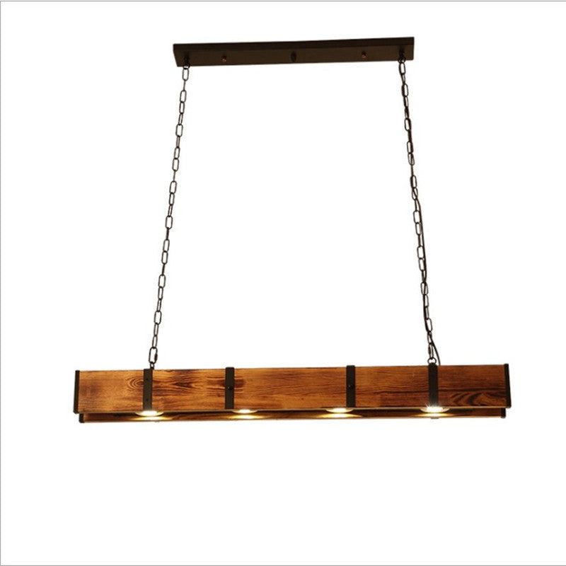 HEIKESZ American Retro Boat Wooden Chandelier Restaurant Bar Internet Coffee Clothing Store Bar Industrial Style Distressed Solid Wood Projection Light LED Light for Bedroom Night Aesthetic Room Lamp