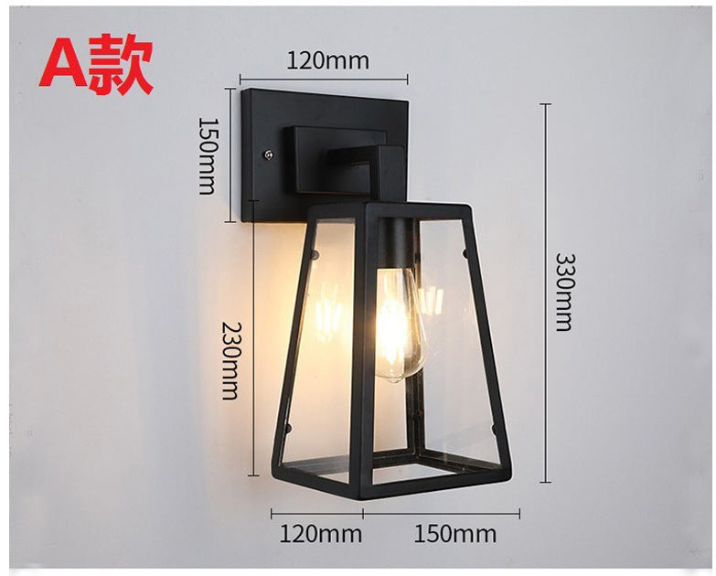 HEIKESZ Retro LOFT Industrial Style Living Room Wall Lamp American Country Farmhouse Barn Gooseneck Wall Lamp Cafe B & B Balcony Light