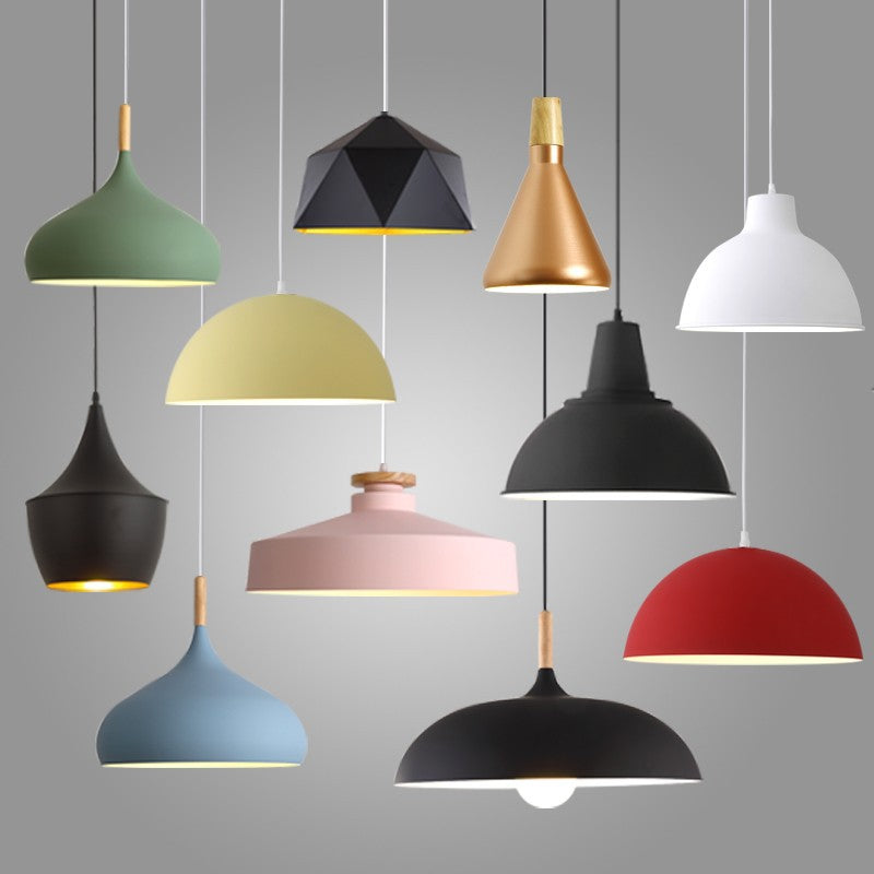 HEIKESZ Food chandelier single head Nordic simple Zhongshan lamps and lanterns Food store commercial retro chandelier Industrial style restaurant small chandelier