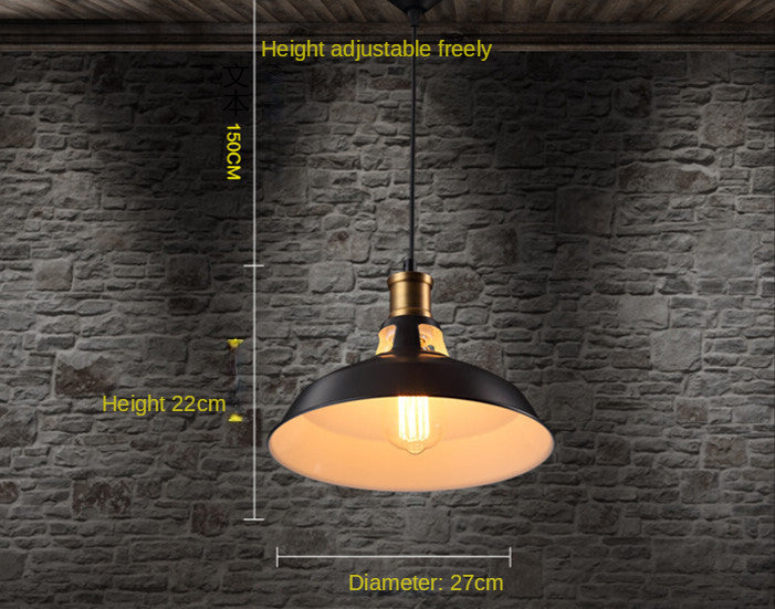 HEIKESZ American Country Retro LOFT Industrial Style Pot Cover Chandelier Simple Shop Clothing Store Restaurant Bar Single-Head Droplight american style retro outdoor indoor retro bedroom lamp american-style Industrial wind