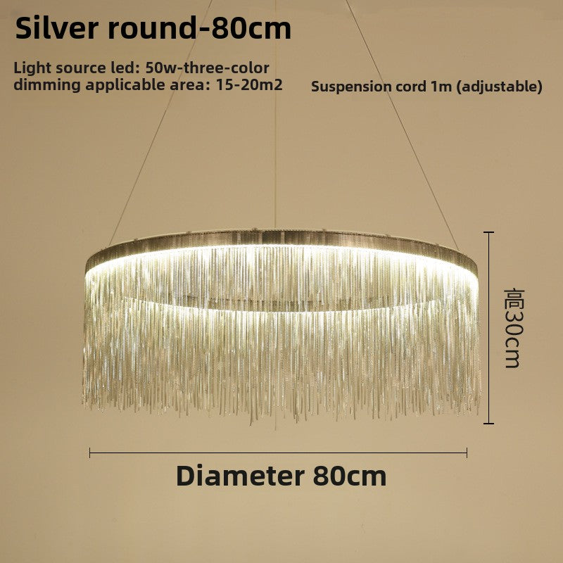 HEIKESZ Light luxury restaurant lamps ins clothing shop window, front desk creative personality tassel post-modern Nordic bar chandelier lamp light fixtures for celling lights