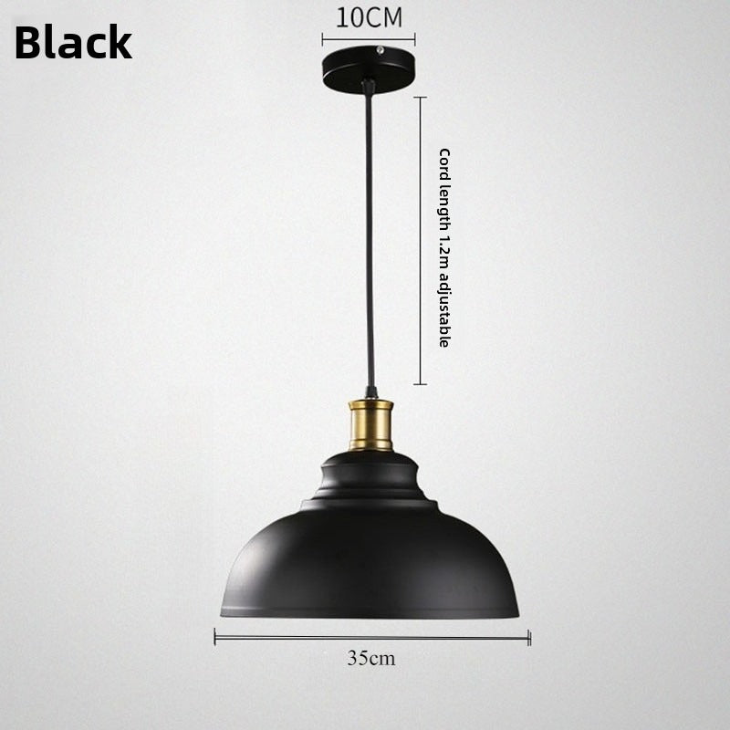 HEIKESZ Vintage Bowl Pendant Light Industrial Style Single Head Iron Ceiling Lamp for Bar Balcony Restaurant Clothing Store Loft Lighting
