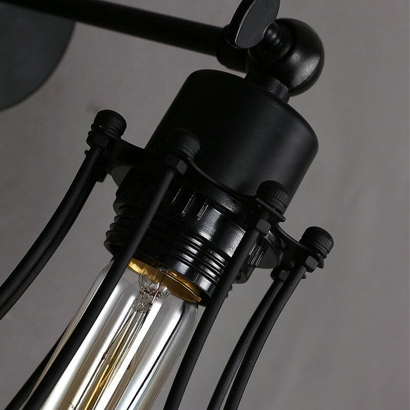 HEIKESZ Nordic American Retro Living Room Balcony Aisle Light Small Iron Frame LED Wall Lamp Creative Country Nostalgic Single Head Pendant Lamp american style retro outdoor indoor retro bedroom lamp american-style Industrial wind