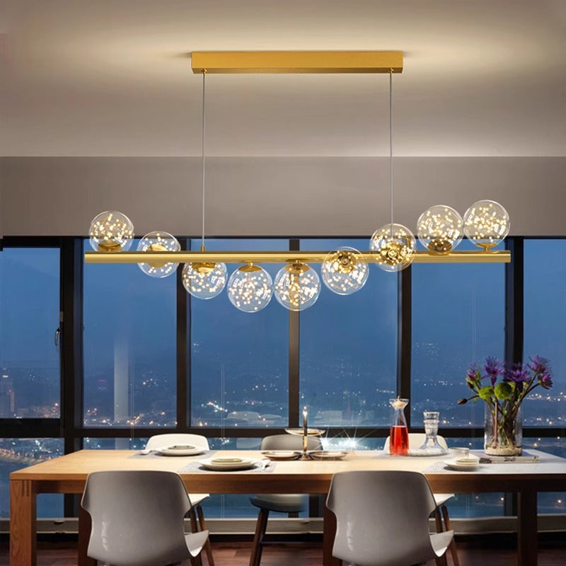 HEIKESZ Nordic Modern Chandelier Creative Simple Pendant Light for Restaurant Office Conference Table Luxury Dining Bar Long Lights
