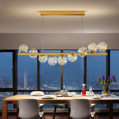 HEIKESZ Nordic Modern Chandelier Creative Simple Pendant Light for Restaurant Office Conference Table Luxury Dining Bar Long Lights