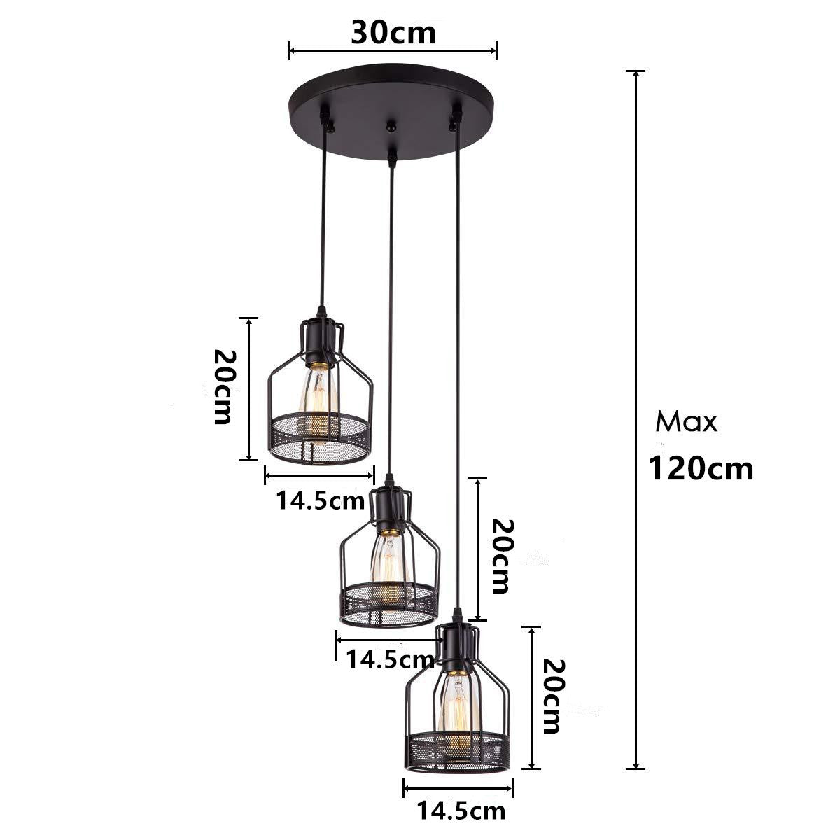 HEIKESZ Retro Industrial Style Creative Small Iron Cage Pendant Lamp Dining Room Bar Bedroom Balcony Light Nordic Simple Coffee Shop Pendant Lamp LED Light for Bedroom Night Aesthetic Room Lamp