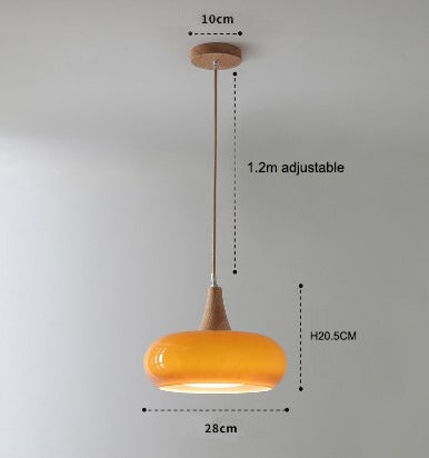 HEIKESZ Nordic creative persimmon chandelier retro Japanese Bauhaus restaurant bar chandelier simple study bedroom hanging lamp light fixtures for celling lights