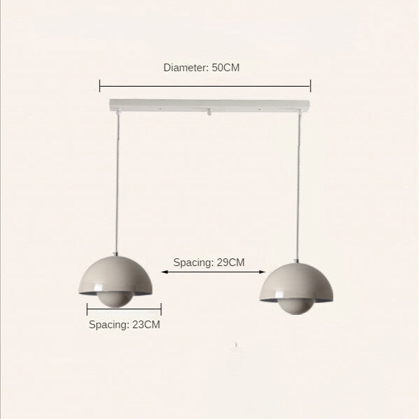 HEIKESZ Danish Designer Bud Chandelier Macaron Three Heads Dining Room Lamp Nordic Modern Minimalist Bedroom Lighting