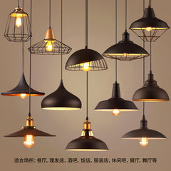 HEIKESZ Loft Creative Personality Single-Head Iron Vintage Industrial Style Restaurant Office Engineering Shop Decorative Lighting Chandelier