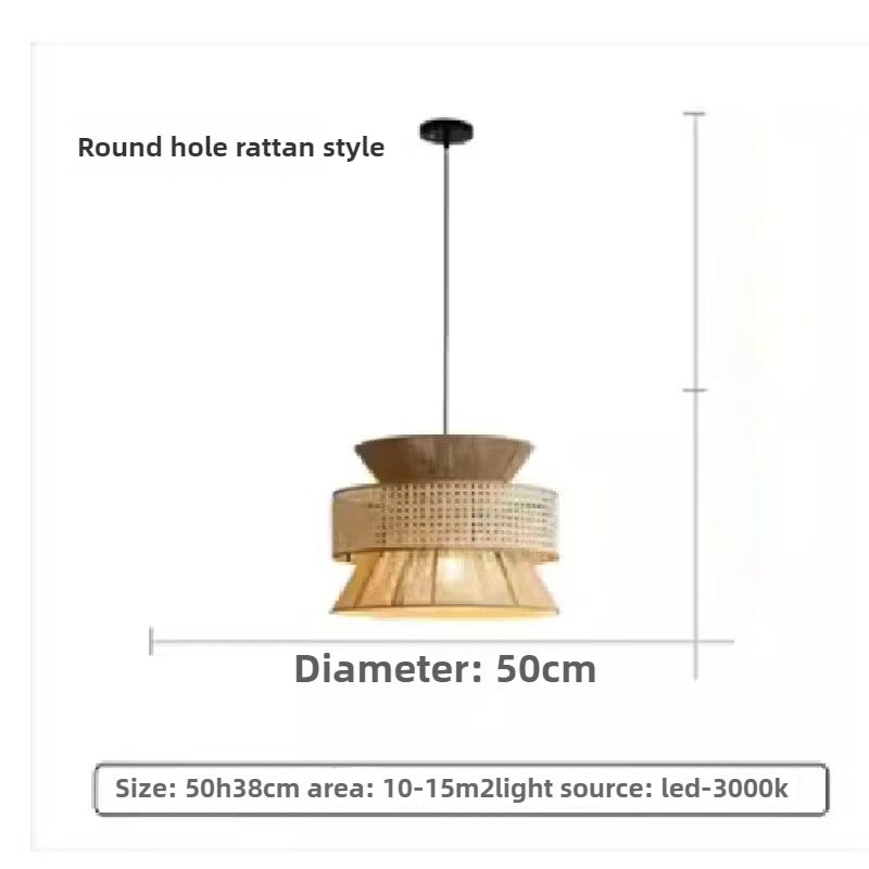 HEIKEZ Japanese style Wabisha style pendant lamp Zen tea room homestay industrial style restaurant antique hotel retro vine lamp ceiling light fixture